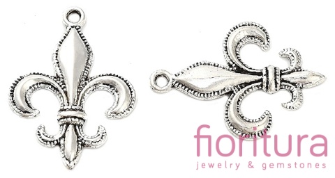 ZAWIESZKA LILIJKA 30x22x3MM KOLOR STARE SREBRO