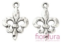 ZAWIESZKA LILIJKA 26x17x3MM KOLOR STARE SREBRO