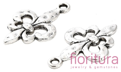 ZAWIESZKA LILIJKA 26x17x3MM KOLOR STARE SREBRO