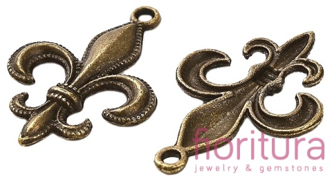 ZAWIESZKA LILIJKA 30x22x3MM KOLOR STARE ZŁOTO