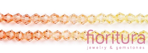 KORALIKI SZKLANE FASETOWANE BICON 4,5x4MM KOLOR MIESZANY CIENIOWANY