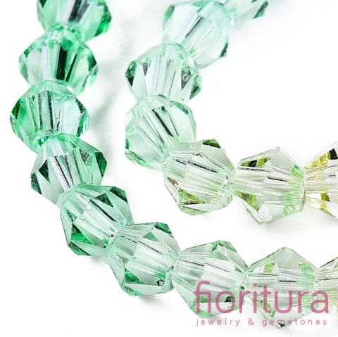 KORALIKI SZKLANE FASETOWANE BICON 4,5x4MM KOLOR MIESZANY CIENIOWANY