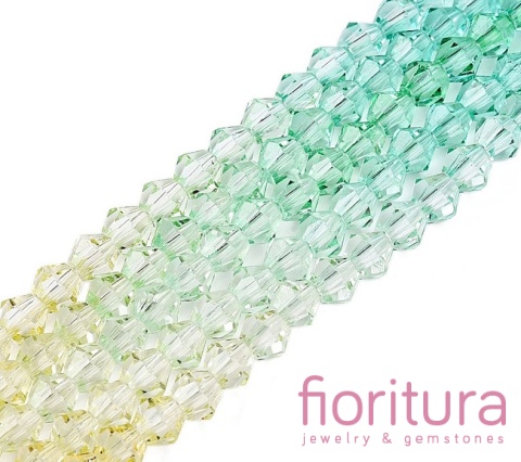 KORALIKI SZKLANE FASETOWANE BICON 4,5x4MM KOLOR MIESZANY CIENIOWANY