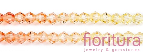 KORALIKI SZKLANE FASETOWANE BICON 4,5x4MM KOLOR MIESZANY CIENIOWANY