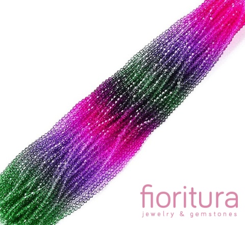 KORALIKI SZKLANE FASETOWANE BICON 4,5x4MM KOLOR MIESZANY CIENIOWANY