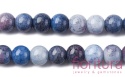 KORALIKI SZKLANE  IMITACJA KAMIENI PÓŁSZLACHETNYCH KULA OK.8-8,5MM KOLOR PRUSSIAN BLUE