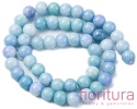 KORALIKI SZKLANE  IMITACJA KAMIENI PÓŁSZLACHETNYCH KULA OK.8-8,5MM KOLOR LIGHT SKY BLUE