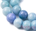 KORALIKI SZKLANE  IMITACJA KAMIENI PÓŁSZLACHETNYCH KULA OK.8-8,5MM KOLOR LIGHT SKY BLUE