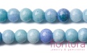 KORALIKI SZKLANE  IMITACJA KAMIENI PÓŁSZLACHETNYCH KULA OK.8-8,5MM KOLOR LIGHT SKY BLUE