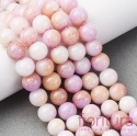 KORALIKI SZKLANE  IMITACJA KAMIENI PÓŁSZLACHETNYCH KULA OK.8-8,5MM KOLOR PINK