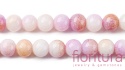 KORALIKI SZKLANE  IMITACJA KAMIENI PÓŁSZLACHETNYCH KULA OK.8-8,5MM KOLOR PINK