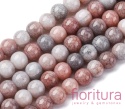 KORALIKI SZKLANE  IMITACJA KAMIENI PÓŁSZLACHETNYCH KULA OK.8-8,5MM KOLOR ROSY BROWN
