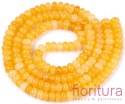 KORALIKI SZKLANE CRACLE IMITACJA JADEITU ŻÓŁTEGO OPONKA 8-8,5x4,5-5MM KOLOR GOLD CIENIOWANY 