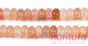 KORALIKI SZKLANE CRACLE IMITACJA KAMIENIA SŁONECZNEGO OPONKA 8-8,5x4,5-5MM KOLOR PEACH PUFF CIENIOWANY 