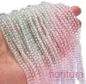 KORALIKI SZKLANE OPONKA FASETOWANA 4,5x3,6MM KOLOR MIESZANY CIENIOWANY TRANSPARENTNY