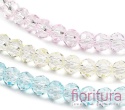 KORALIKI SZKLANE OPONKA FASETOWANA 4,5x3,6MM KOLOR MIESZANY CIENIOWANY TRANSPARENTNY