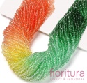 KORALIKI SZKLANE OPONKA FASETOWANA 4,5x3,6MM KOLOR MIESZANY CIENIOWANY TRANSPARENTNY