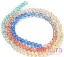 KORALIKI SZKLANE OPONKA FASETOWANA 4,5x3,6MM KOLOR MIESZANY CIENIOWANY TRANSPARENTNY