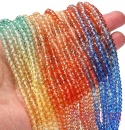 KORALIKI SZKLANE OPONKA FASETOWANA 4,5x3,6MM KOLOR MIESZANY CIENIOWANY TRANSPARENTNY