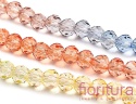 KORALIKI SZKLANE OPONKA FASETOWANA 4,5x3,6MM KOLOR MIESZANY CIENIOWANY TRANSPARENTNY