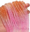 KORALIKI SZKLANE OPONKA FASETOWANA 4,5x3,6MM KOLOR MIESZANY CIENIOWANY TRANSPARENTNY