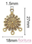 PODSTAWA KOLCZYKA 27x18x3,5MM KOLOR STARE SREBRO