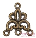 PODSTAWA KOLCZYKA, ROZDZIELACZ 19x16x2MM KOLOR STARE ZŁOTO