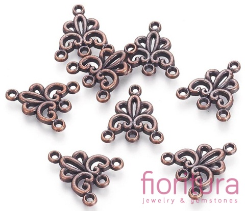 PODSTAWA KOLCZYKA, ROZDZIELACZ 19x16x2MM KOLOR MIEDZIANY