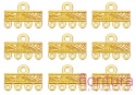 ROZDZIELACZ NA CZTERY PODSTAWA KOLCZYKA 11,5x16x1MM KOLOR ZŁOTY