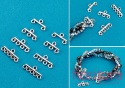 ROZDZIELACZ NA PIĘĆ PODSTAWA KOLCZYKA 8,5x19,5x2MM KOLOR STARE SREBRO