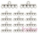 ROZDZIELACZ NA PIĘĆ PODSTAWA KOLCZYKA 8,5x19,5x2MM KOLOR STARE SREBRO