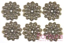 BAZA, ŁĄCZNIK,ZAWIESZKA FILIGRAN KWIAT 30x2MM KOLOR STARE ZŁOTO 