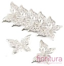 BAZA, ŁĄCZNIK,ZAWIESZKA FILIGRAN MOTYL 37,5x26,5x0,5MM KOLOR STARE SREBRO