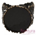 BAZA PIERŚCIONKA FILIGRANOWA 18x16x2MM KOLOR STARE ZŁOTO