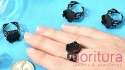 BAZA PIERŚCIONKA FILIGRANOWA 18x16x2MM KOLOR STARE ZŁOTO