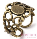 BAZA PIERŚCIONKA  FILIGRANOWA  18x16x2MM KOLOR STARE ZŁOTO