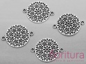 ŁĄCZNIK AŻUROWY OKRĄGŁY 24x18x1MM KOLOR STARE SREBRO