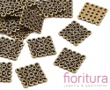  ŁĄCZNIK AŻUROWY  KWADRAT 15x15x1,5MM KOLOR STARE ZŁOTO 