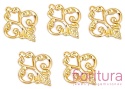 ŁĄCZNIK AŻUROWY KWIAT ZAWIESZKA 15,5x13x1MM KOLOR ZŁOTY