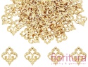 ŁĄCZNIK AŻUROWY KWIAT ZAWIESZKA 15,5x13x1MM KOLOR ZŁOTY