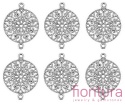  ŁĄCZNIK AŻUROWY OKRĄGŁY 24x18x1MM KOLOR STARE SREBRO