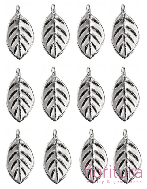ZAWIESZKA LISTEK 16x8x1MM KOLOR STARE SREBRO 