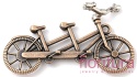 ZAWIESZKA PRZESTRZENNA 3D ROWER TANDEM 52,5x26x18MM KOLOR MIEDZIANY