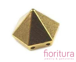 ĆWIEKI PIRAMIDKI 12,5x11MM KOLOR ZŁOTY