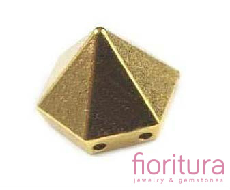 ĆWIEKI PIRAMIDKI 12,5x11MM KOLOR ZŁOTY