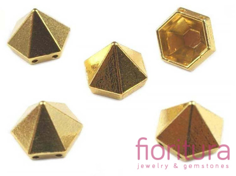 ĆWIEKI PIRAMIDKI 12,5x11MM KOLOR ZŁOTY