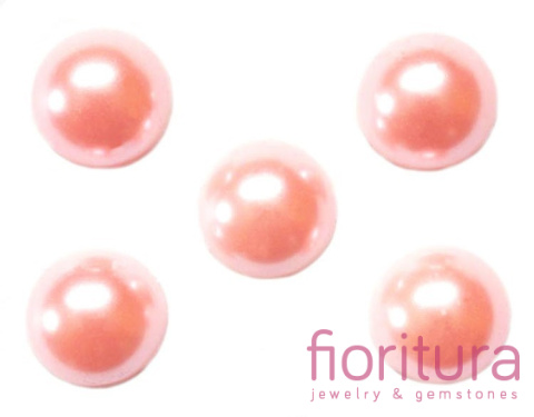 KABOSZON AKRYLOWY PÓŁPEREŁKA 14MM KOLOR BRZOSKWINIOWY