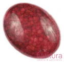 KABOSZON AKRYLOWY OWAL 30x40MM KOLOR CIEMNA CZERWIEŃ