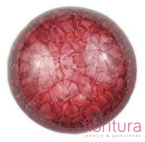 KABOSZON AKRYLOWY KOŁO 25MM KOLOR CIEMNA CZERWIEŃ