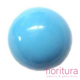 KABOSZON Z ŻYWICY PÓŁKULA 15MM KOLOR NIEBIESKI